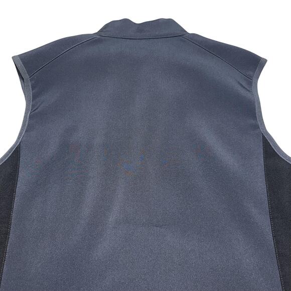 KALB Softshell Vest Mens Large Black Fleece Lined Zip Pockets Mock Neck Stretch - Picture 8 of 8